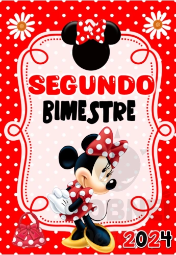 Minnie Mouse Roja Caratula Bimestre